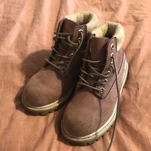 Girls (Size 10) Timberland Boots (Mauve)
